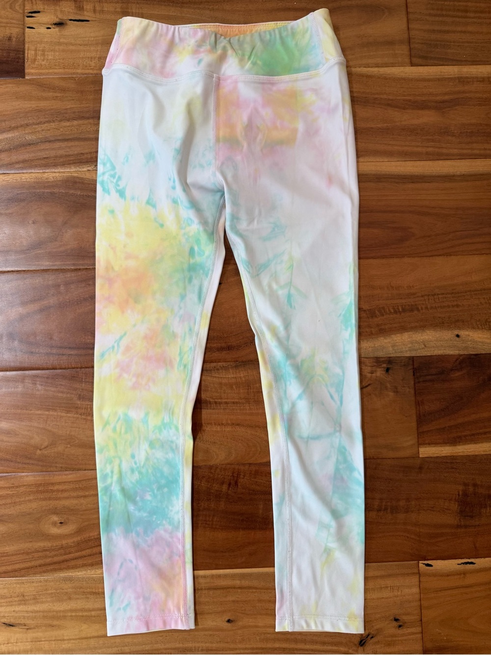 ZYIA Kids Pastel Tie-Dye Leggings in Yellow, Pink & Aqua